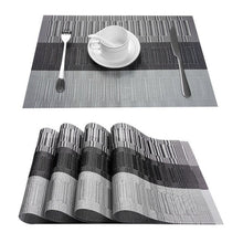 Load image into Gallery viewer, Topfinel Set of 4 PVC Placemat for Table Mat Pad Drink Wine Coasters Bamboo Placemats Dining Table Place Mat Kitchen Table Linen