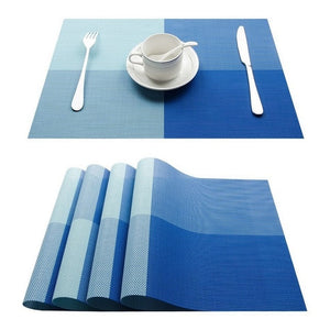 Topfinel Set of 4 PVC Placemat for Table Mat Pad Drink Wine Coasters Bamboo Placemats Dining Table Place Mat Kitchen Table Linen