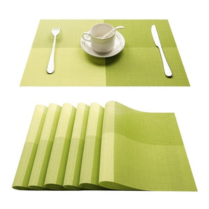 Topfinel Set of 4 PVC Placemat for Table Mat Pad Drink Wine Coasters Bamboo Placemats Dining Table Place Mat Kitchen Table Linen