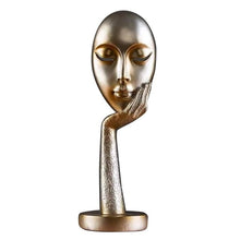 Load image into Gallery viewer, LUDA Modern Human Meditators Abstract Lady Face Character Resin Statues Sculpture Art Crafts Figurine Home Decorative Display