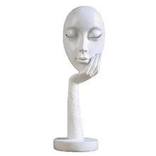 Load image into Gallery viewer, LUDA Modern Human Meditators Abstract Lady Face Character Resin Statues Sculpture Art Crafts Figurine Home Decorative Display