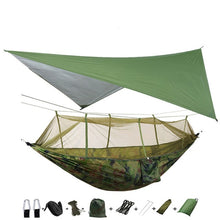 Load image into Gallery viewer, Portable Camping Hammock with Mosquito Net and Rain Fly Tarp,Hammock Canopy Nylon Hammocks Double Hammock Hiking Patio Furniture