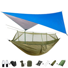 Load image into Gallery viewer, Portable Camping Hammock with Mosquito Net and Rain Fly Tarp,Hammock Canopy Nylon Hammocks Double Hammock Hiking Patio Furniture