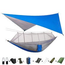 Load image into Gallery viewer, Portable Camping Hammock with Mosquito Net and Rain Fly Tarp,Hammock Canopy Nylon Hammocks Double Hammock Hiking Patio Furniture