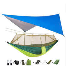 Load image into Gallery viewer, Portable Camping Hammock with Mosquito Net and Rain Fly Tarp,Hammock Canopy Nylon Hammocks Double Hammock Hiking Patio Furniture