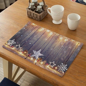 Christmas Style Table Napkin Dining Table Placemat Kitchen Tool Tableware Pad Coaster Coffee Tea party decorations Rectangular