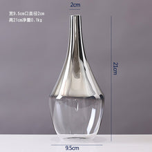 Load image into Gallery viewer, Nordic Glass Vase Creative Silver Gradient Dried Flower Vase Desktop Ornaments Home Decoration Fun Gifts Plants Pots Furnishing