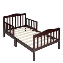 Load image into Gallery viewer, Wooden Baby Toddler Bed Children Bedroom Furniture with Safety Guardrails