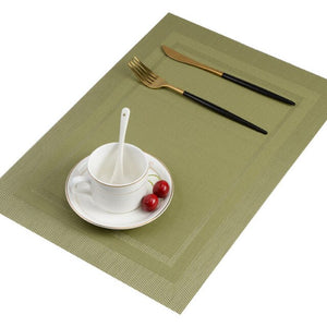 6 PCS Anti-skid And Heat-insulation PVC Placemat For Dining Table Non-slip Table Mat Kitchen Accessories