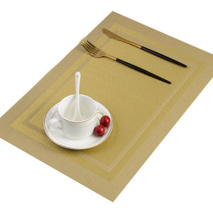 6 PCS Anti-skid And Heat-insulation PVC Placemat For Dining Table Non-slip Table Mat Kitchen Accessories