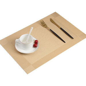 6 PCS Anti-skid And Heat-insulation PVC Placemat For Dining Table Non-slip Table Mat Kitchen Accessories