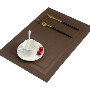 6 PCS Anti-skid And Heat-insulation PVC Placemat For Dining Table Non-slip Table Mat Kitchen Accessories