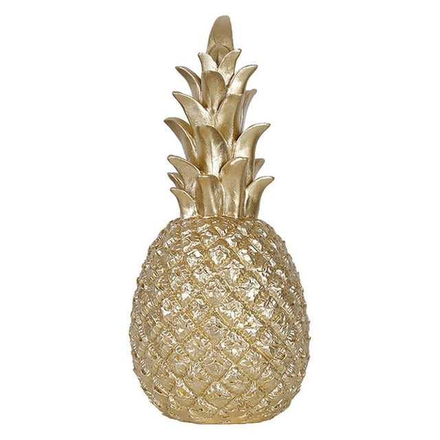 Nordic Style Modern Pineapple Ornament Craft Synthetic Resin Individual Metal Finishes Home Living Room Desktop Decor Gift