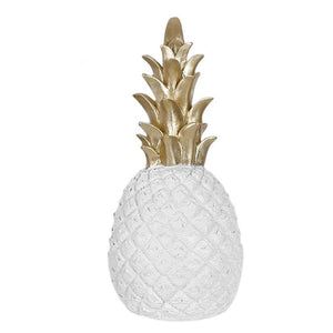 Nordic Style Modern Pineapple Ornament Craft Synthetic Resin Individual Metal Finishes Home Living Room Desktop Decor Gift