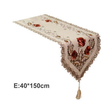 Load image into Gallery viewer, Fashionable Placemat Retro European Pastoral Embroidered Floral Tablecloth Table Runner Home Kitchen Dining Room Decoration