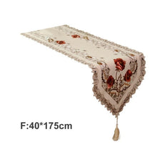 Load image into Gallery viewer, Fashionable Placemat Retro European Pastoral Embroidered Floral Tablecloth Table Runner Home Kitchen Dining Room Decoration