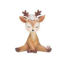 Load image into Gallery viewer, Cartoon Cute Sika Deer Fairy Garden Resin Crafts Figurines For Home Decoration Car Ornament