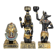 Load image into Gallery viewer, Resin Figurines Candleholder Retro Ancient Egyptian Goddess Sphinx Anubis Shape Candlestick Crafts Home Decorative Ornaments