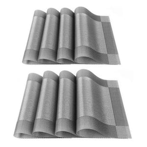 4PCS PVC Placemat Individual Table Slip-resistant Mat Waterproof Kitchen Dining Table NEW Hot Pad Washable Decorative Placements