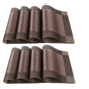 4PCS PVC Placemat Individual Table Slip-resistant Mat Waterproof Kitchen Dining Table NEW Hot Pad Washable Decorative Placements