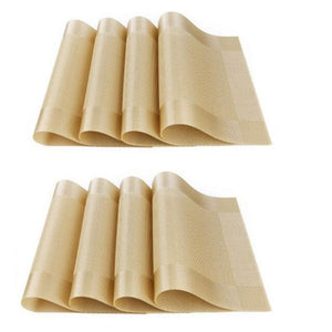 4PCS PVC Placemat Individual Table Slip-resistant Mat Waterproof Kitchen Dining Table NEW Hot Pad Washable Decorative Placements