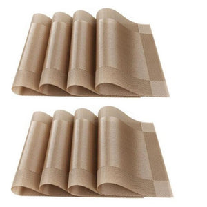 4PCS PVC Placemat Individual Table Slip-resistant Mat Waterproof Kitchen Dining Table NEW Hot Pad Washable Decorative Placements