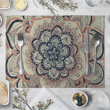 Load image into Gallery viewer, CANIRICA Placemat For Dining Table India Table Mat Linen Floral Table Pads Kitchen Table Accessories Place Mat Decoration 40*30