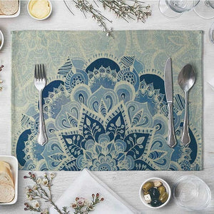 CANIRICA Placemat For Dining Table India Table Mat Linen Floral Table Pads Kitchen Table Accessories Place Mat Decoration 40*30