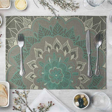 Load image into Gallery viewer, CANIRICA Placemat For Dining Table India Table Mat Linen Floral Table Pads Kitchen Table Accessories Place Mat Decoration 40*30