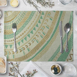 CANIRICA Placemat For Dining Table India Table Mat Linen Floral Table Pads Kitchen Table Accessories Place Mat Decoration 40*30