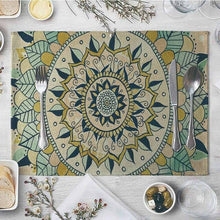 Load image into Gallery viewer, CANIRICA Placemat For Dining Table India Table Mat Linen Floral Table Pads Kitchen Table Accessories Place Mat Decoration 40*30