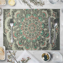 Load image into Gallery viewer, CANIRICA Placemat For Dining Table India Table Mat Linen Floral Table Pads Kitchen Table Accessories Place Mat Decoration 40*30