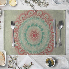 Load image into Gallery viewer, CANIRICA Placemat For Dining Table India Table Mat Linen Floral Table Pads Kitchen Table Accessories Place Mat Decoration 40*30