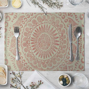 CANIRICA Placemat For Dining Table India Table Mat Linen Floral Table Pads Kitchen Table Accessories Place Mat Decoration 40*30