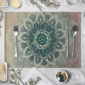 CANIRICA Placemat For Dining Table India Table Mat Linen Floral Table Pads Kitchen Table Accessories Place Mat Decoration 40*30