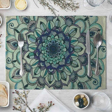 Load image into Gallery viewer, CANIRICA Placemat For Dining Table India Table Mat Linen Floral Table Pads Kitchen Table Accessories Place Mat Decoration 40*30