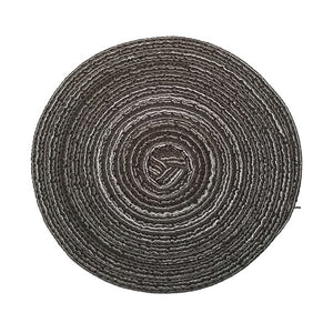 Home European Dining Table Insulation Mat Round Placemats Hand-Made Linen Table Mats Coaster Kitchen Decoration