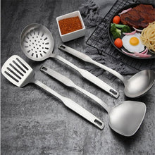 Load image into Gallery viewer, Stainless Steel Kitchen Tools New Long Handle Cooking Tool Kitchen Gadget Soup Ladle Colander Spoon Shovel Spatula Turner