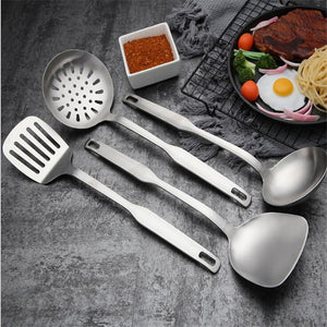 Stainless Steel Kitchen Tools New Long Handle Cooking Tool Kitchen Gadget Soup Ladle Colander Spoon Shovel Spatula Turner