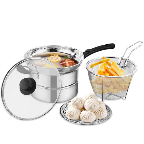 Multifunctional Kitchen Pots and Pans Stainless Steel Pot Cooking Kitchen Induction Cookware Set Cooking Pots Instant Pot