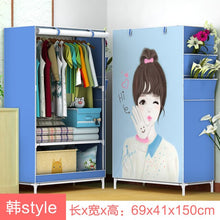 Load image into Gallery viewer, DIY Non-woven Folding Portable Wardrobe Bedroom Furniture Bedroom Storage Cabinet