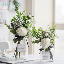 Load image into Gallery viewer, Miz Artificial Flowers for Wedding Vases for Flowers Home Decor Artificial Flower Bouquet with Vase Wedding Table Decoration