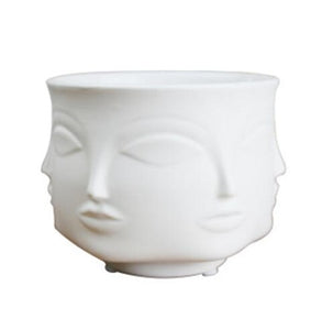 Man Face flower vase home decoration accessories modern ceramic vase for Flowers Pot planters