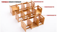 Load image into Gallery viewer, Eco-friendly bamboo Bookcases Desk bookrack commodity shelf storage rack