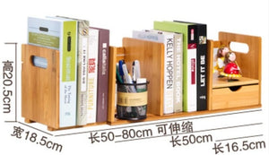 Eco-friendly bamboo Bookcases Desk bookrack commodity shelf storage rack