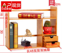 Load image into Gallery viewer, Eco-friendly bamboo Bookcases Desk bookrack commodity shelf storage rack