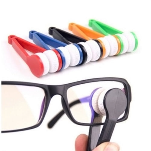 Sun Glasses Eyeglass Microfiber Spectacles Cleaner Tool Cleaning Plastic Practical Glasses Cleaner Brush Kitchen Utensils #8630