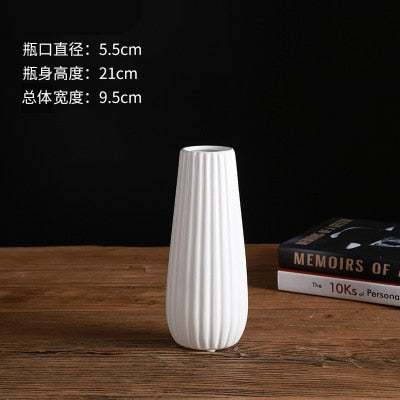 Classic Mediterranean Ceramic Vase Nordic Modern Simple Ceramic Vase Home Flower Inserter Creative Decoration