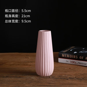 Classic Mediterranean Ceramic Vase Nordic Modern Simple Ceramic Vase Home Flower Inserter Creative Decoration