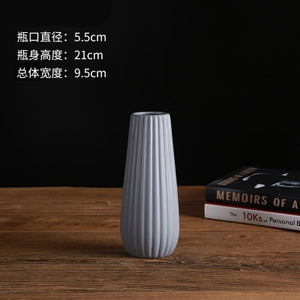 Classic Mediterranean Ceramic Vase Nordic Modern Simple Ceramic Vase Home Flower Inserter Creative Decoration